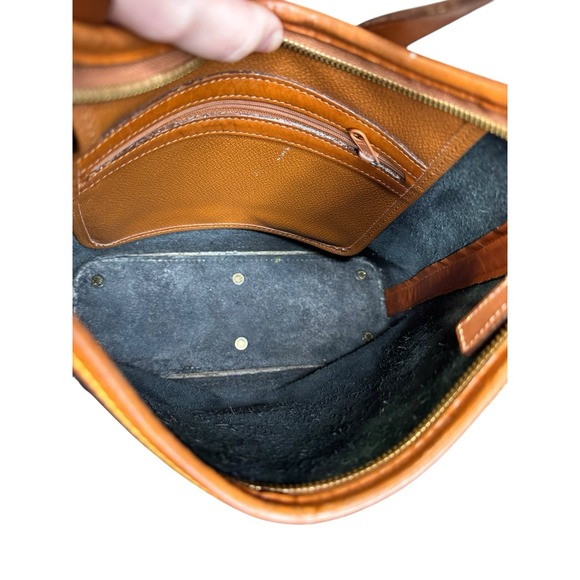 VTG DOONEY & BOURKE AWL Hobo Black Brown Pebbled Leather Shoulder Bag Purse USA - Picture 6 of 12